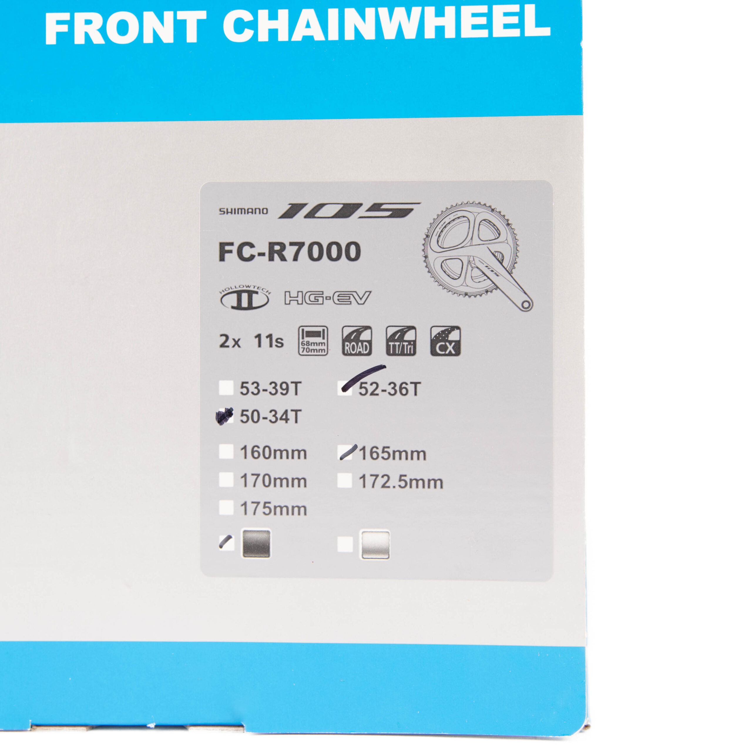 Shimano 105 FC-R7000 2x11s 52-36T Crank – Multiple variations - J
